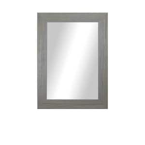 Modern Rustic ( 26.75 in. W x 32.75 in. H ) Rectangular Wooden Weathered Grey Mirror