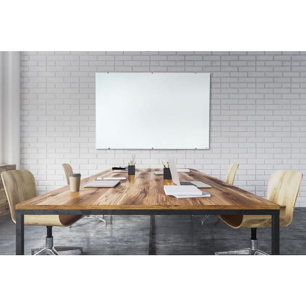 Luxor 60 in. x 40 in. Magnetic Wall-Mounted Glass Board