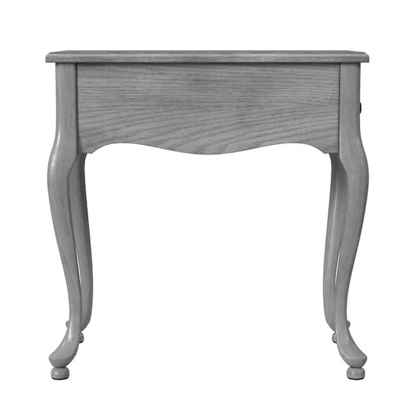 Butler Specialty Company Croydon 11.5 in. W Gray Rectangular Wood 1 Drawer with Pullout End/Side Table