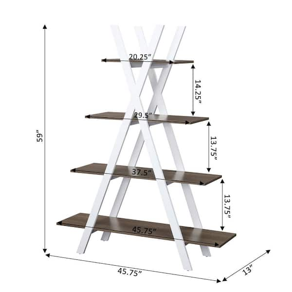 Wood and deals steel emerson bookshelf