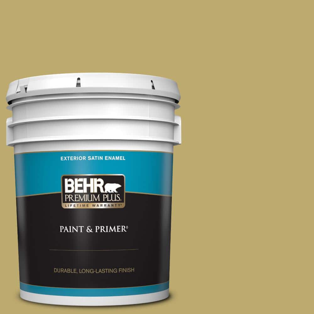 BEHR PREMIUM PLUS 5 gal. 370F5 Coriander Seed Satin Enamel Exterior