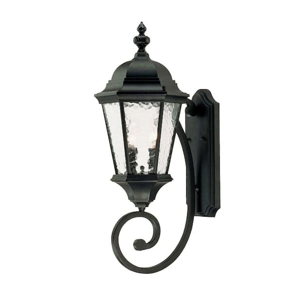 Acclaim Lighting Telfair Collection 2-Light Matte Black Outdoor Wall Lantern Sconce