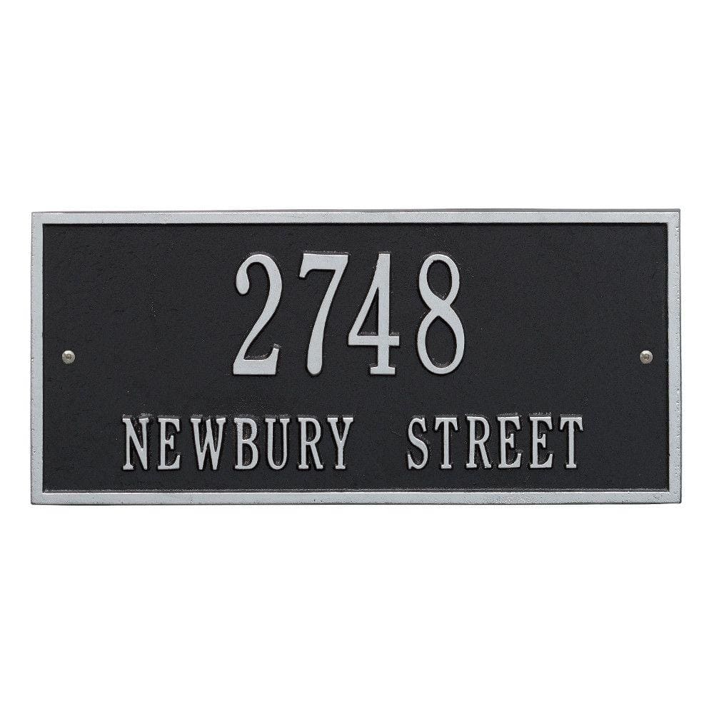 Hartford Rectangular Black/Silver Standard Wall 2-Line Address Plaque price history on PriceWatchPro