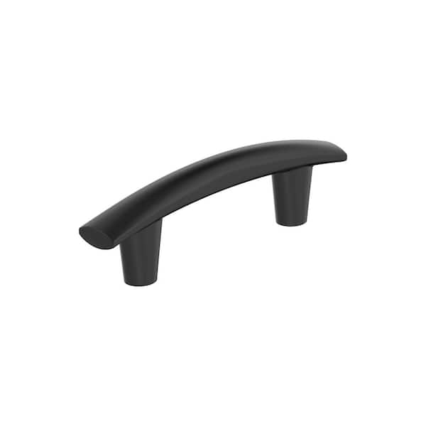 Amerock Willow 3 in. Center-to-Center Modern Matte Black Arch Cabinet Pull