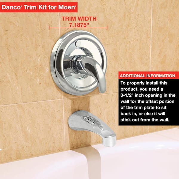 Danco 80054 Brushed Nickel Remodeling Cover Plate – Universal Escutcheon Plate For Single-Handle Faucet Upgrades, Covers Old Holes Or Damaged Tile, Plastic