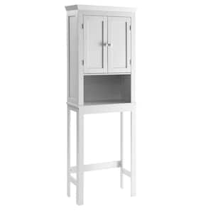 Rancho 23.6 in. W x 66.75 in. H x 11.4 in. D White Over-the-Toilet Storage