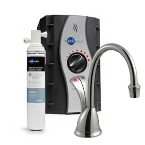 Involve Wave Instant Hot & Cold Water Dispenser w/ Premium Filtration System & 2-Handle 6.75 in. Faucet in Chrome