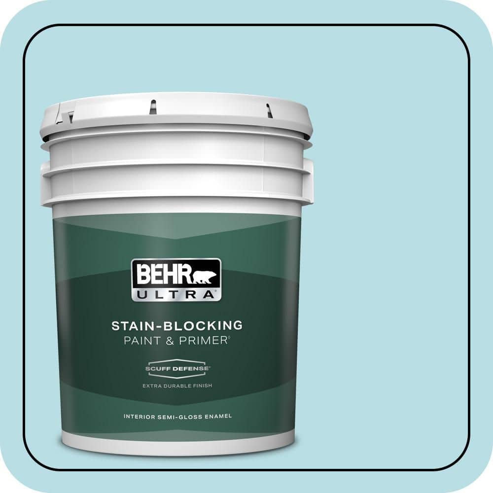 5 gal. #M470-2 Basin Blue Extra Durable Semi-Gloss Enamel Interior Paint & Primer price history on PriceWatchPro