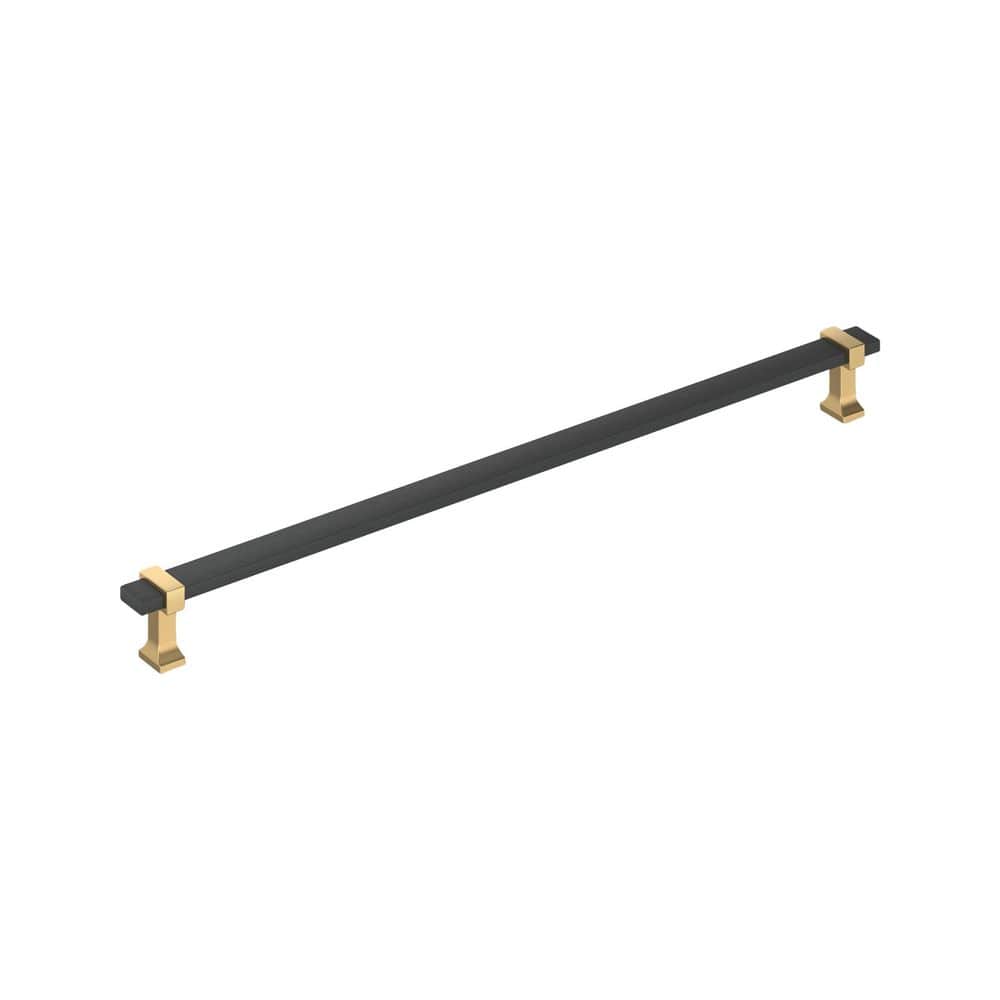 Overton 18 in. (457mm) Center-to-Center Brushed Matte Black/Champagne Bronze Bar Appliance Cabinet Pull price history on PriceWatchPro