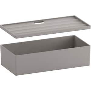 Drawer Organizer with Lid in Mohair Grey