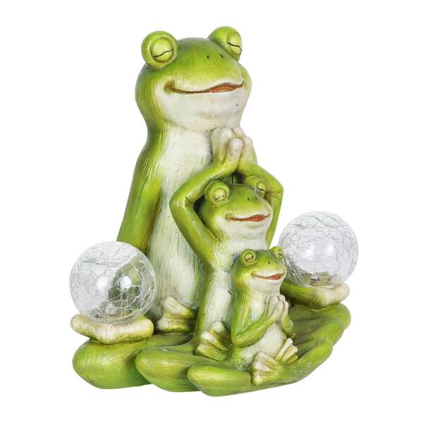 Solar Power Novelty Frog Toad With LED Lights Outdoor Garden Ornament Pond Decor
