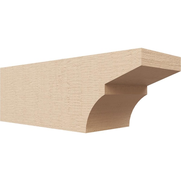 Ekena Millwork 4-in. x 4-in. x 12-in. Monterey Woodgrain, Primed Tan Timberthane Polyurethane Rafter Tail Brace