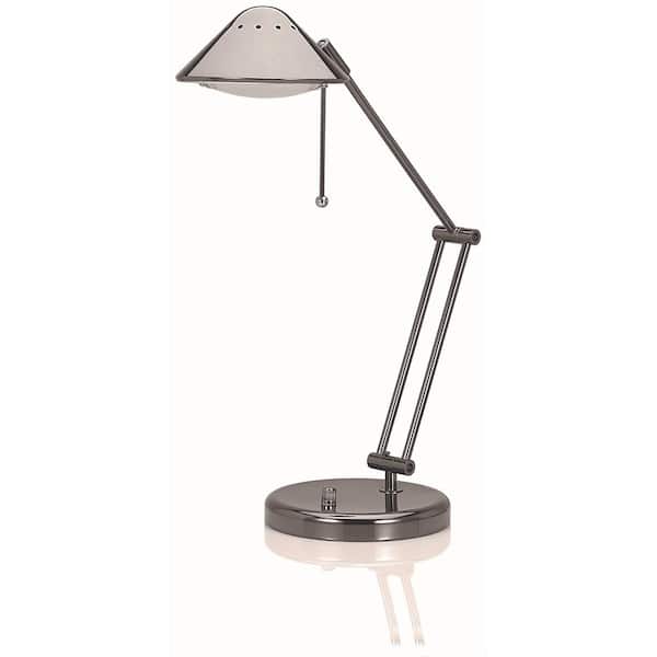 Unbranded 22 in. Black Chrome LED Task Lamp with 3-Point Adjustable Arm