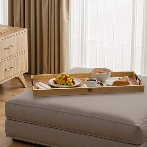 Bamboo 31.5 in. x11.8 in. Large Charcuterie Board with Handles, Serving Platter for Meat Party Appetizers Outdoor Fruit