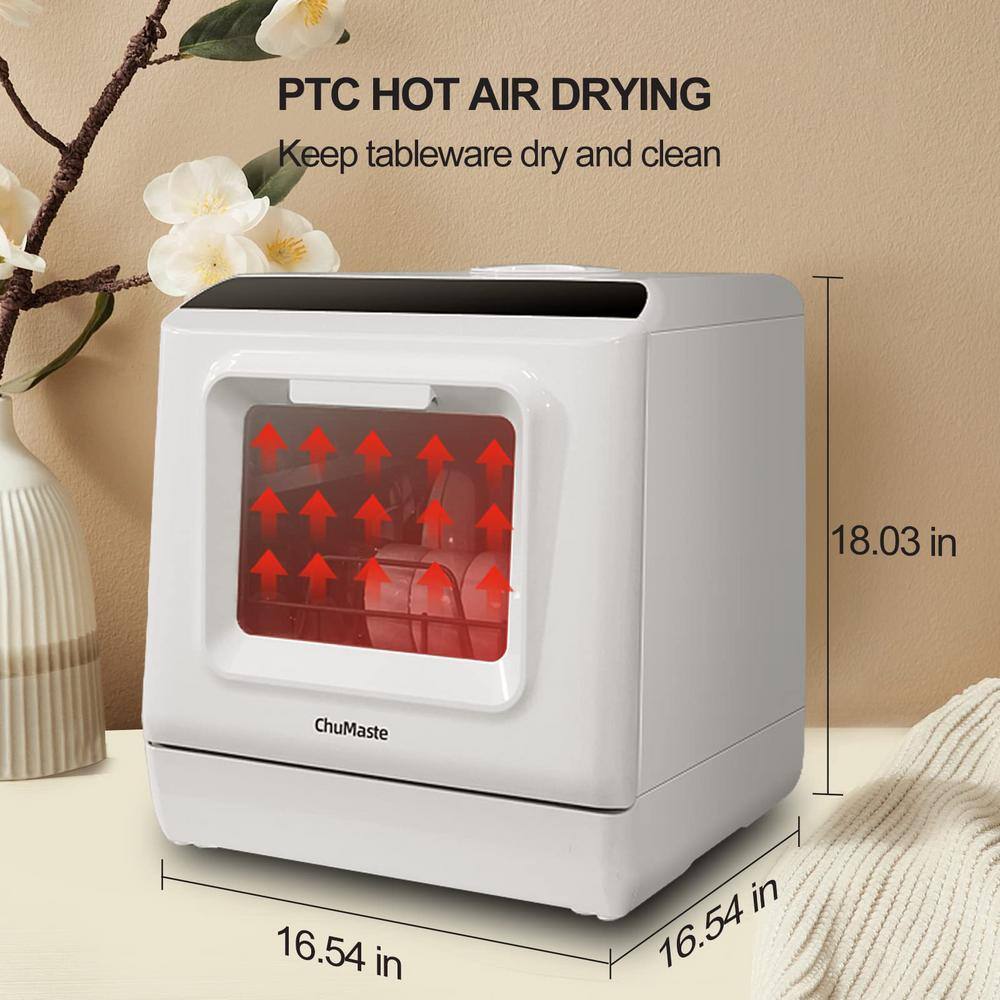 White Compact Top Control Portable Dishwasher for RVs