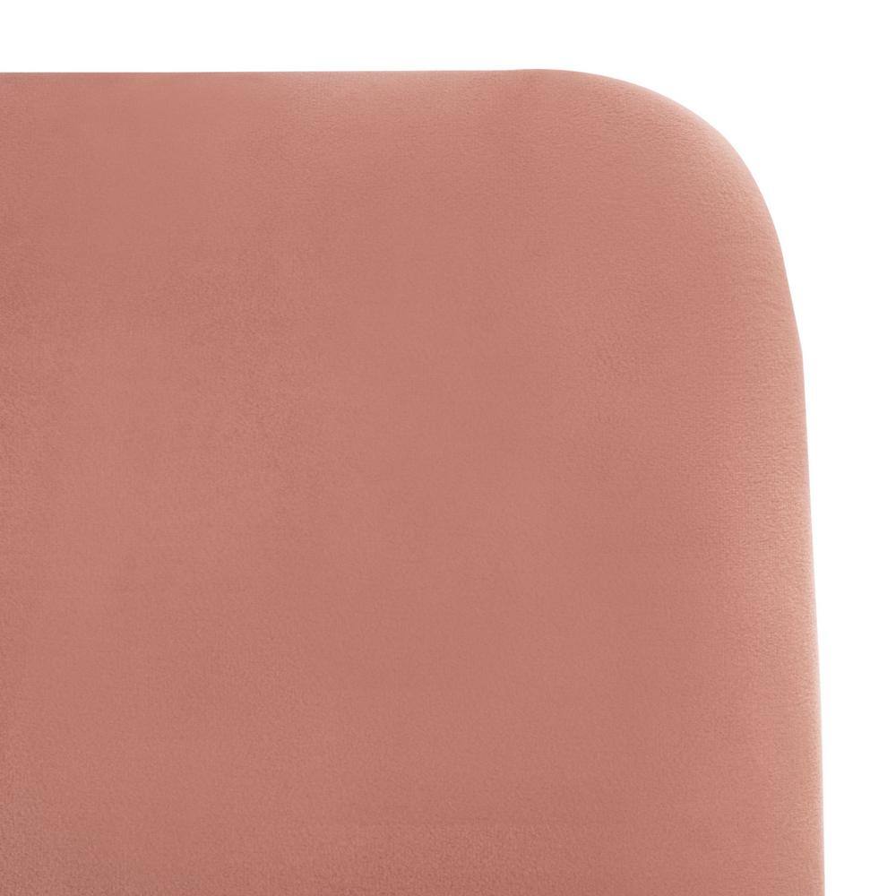 Chavelle Dusty Rose Velvet Upholstered Side Chair with Matte Black Frame