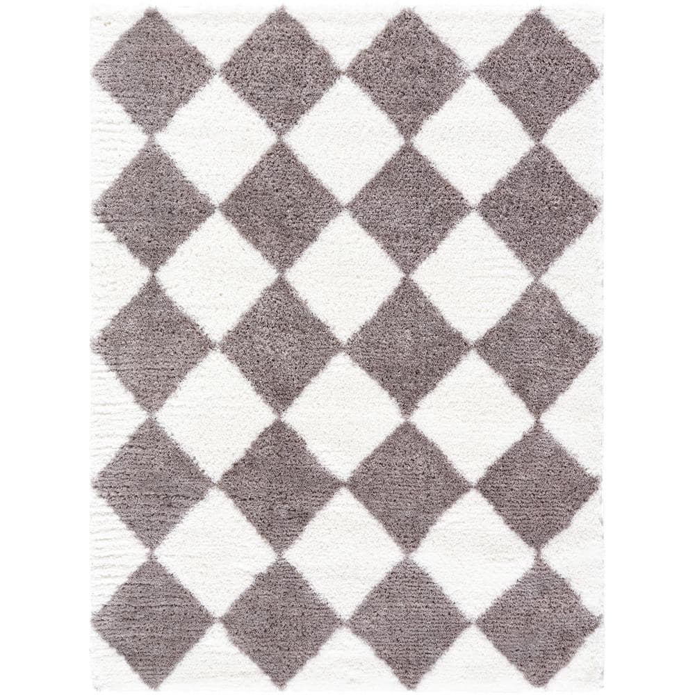 Cloudy Shag Gray/Ivory 8 ft. x 10 ft. Modern Indoor Area Rug price history on PriceWatchPro