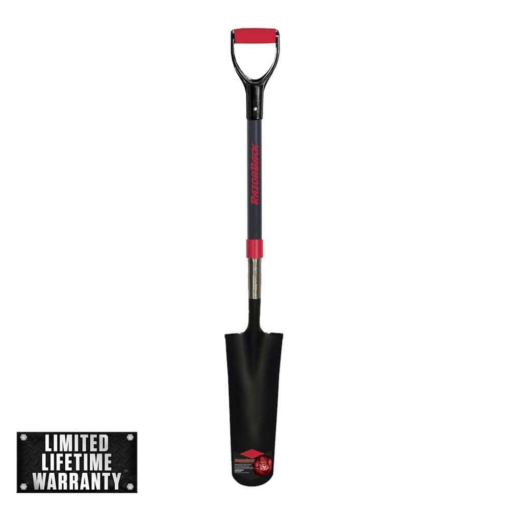 Razor-Back 16 in. D-Handle Drain Spade 47604 - The Home Depot