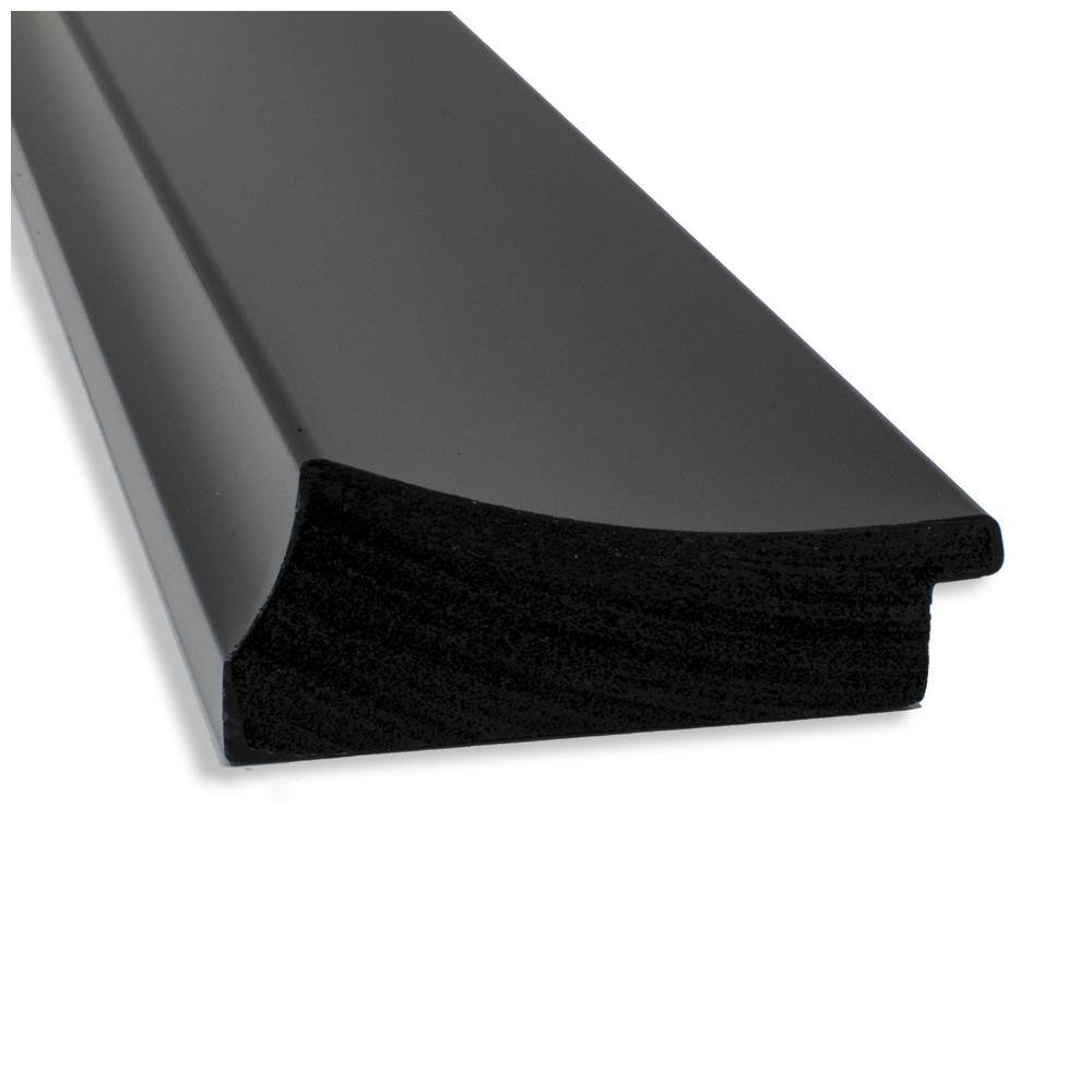 Black Beveled Rectangular Wall Mirror with Polystyrene Frame