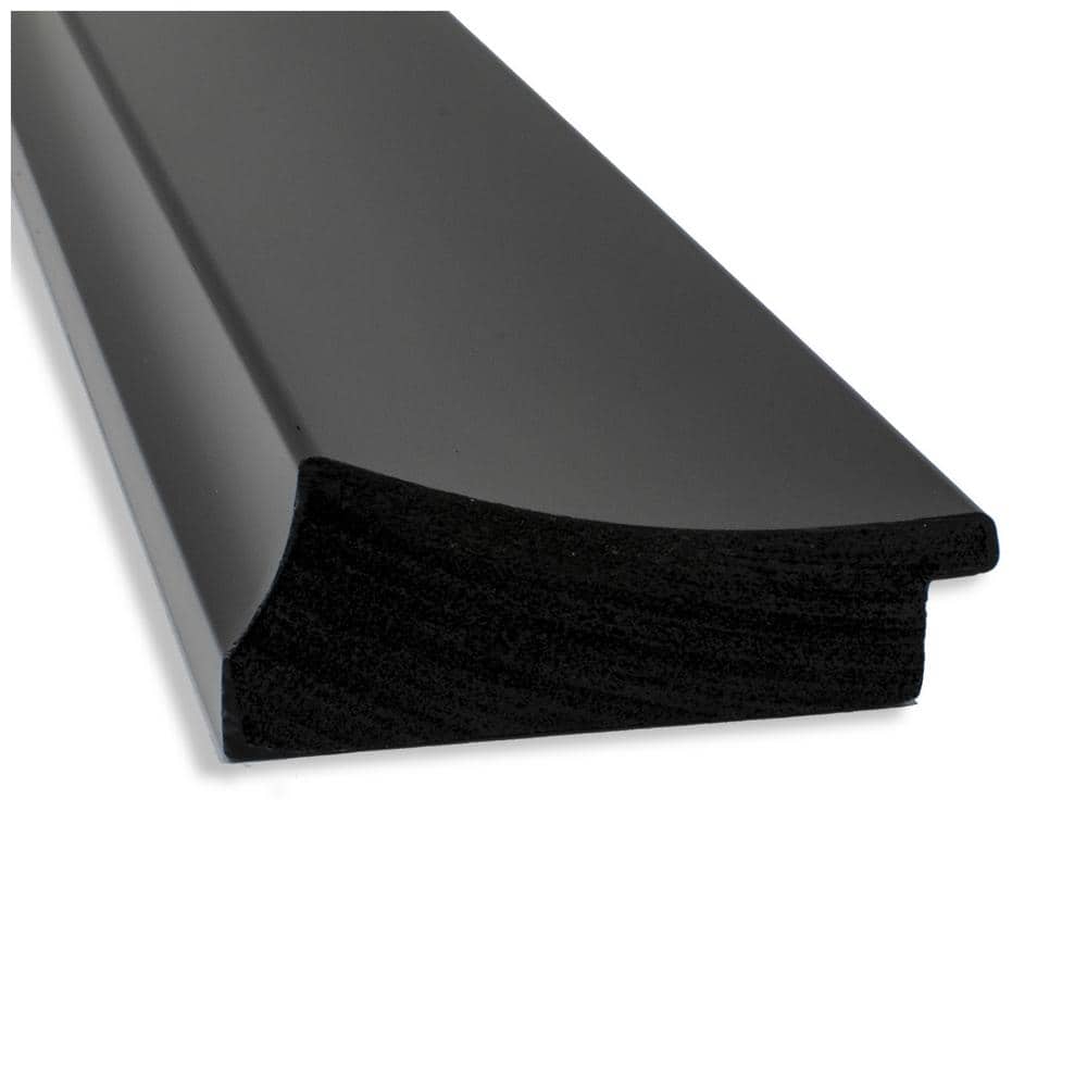Black Rectangular Beveled Wall Mirror with Polystyrene Frame