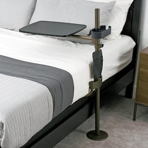 Freedom Overbed Table, 23.5 in. x 15 in. Bed Table in Black
