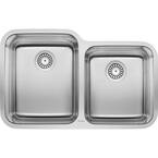 STELLAR Undermount Stainless Steel 32 in. 60/40 Double Bowl Kitchen Sink