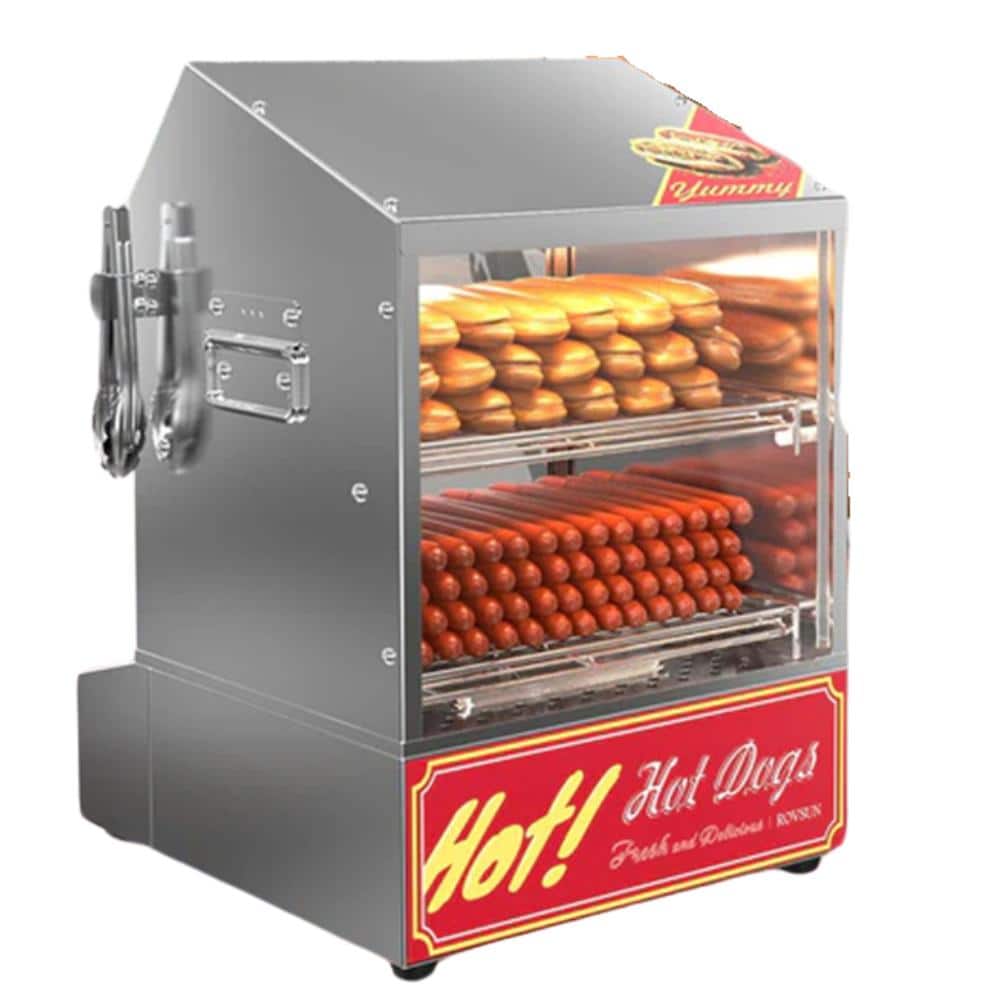 2-Tier 42.3 Qt. Stainless Steel Hot Dog Steamer with Bun Warmer Cooker price history on PriceWatchPro