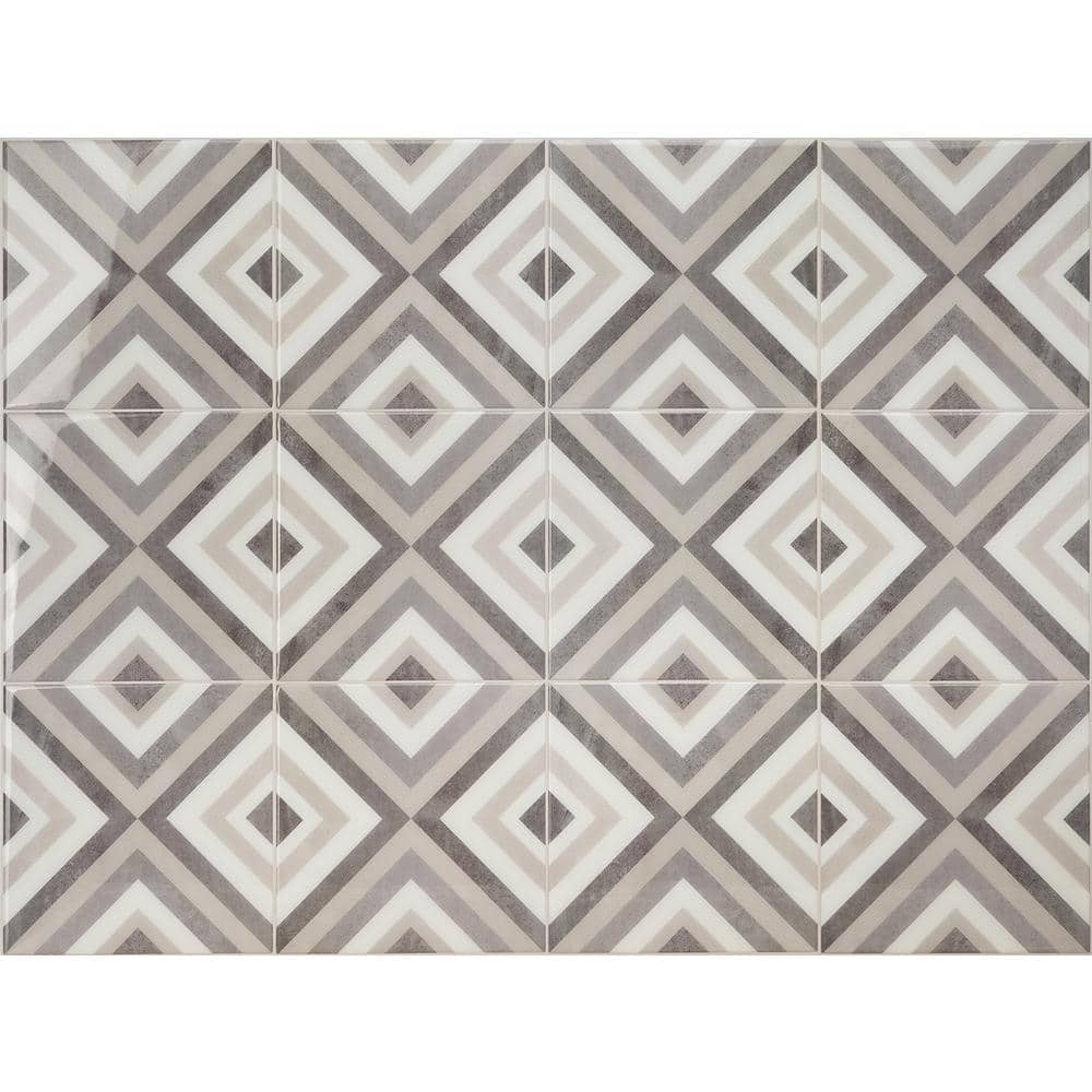 Kit Kitchen Napoli Gray 22.56 in. x 30.06 in. Vinyl Peel and Stick Tile (4.68 sq. ft./ 4-pack) price history on PriceWatchPro
