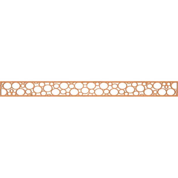 Ekena Millwork Hemingway Fretwork 0.375 in. D x 46.375 in. W x 4 in. L Cherry Wood Panel Moulding