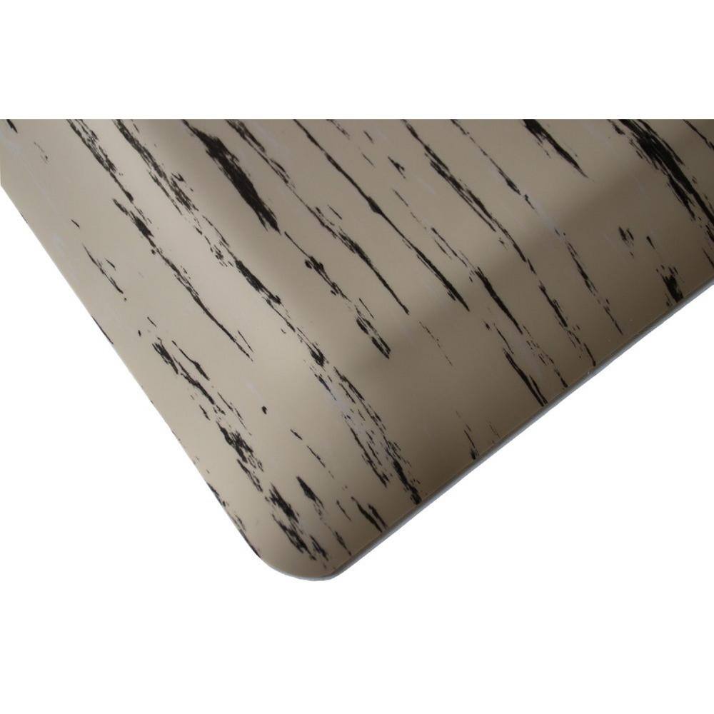 Rhino AntiFatigue Mats Marbleized Tile Top AntiFatigue Tan 2 ft. x 6