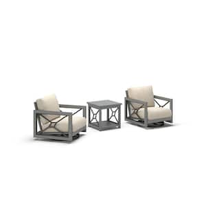 Marindo 3-Piece Aluminum Patio Conversation Set with Sunbrella Cushions