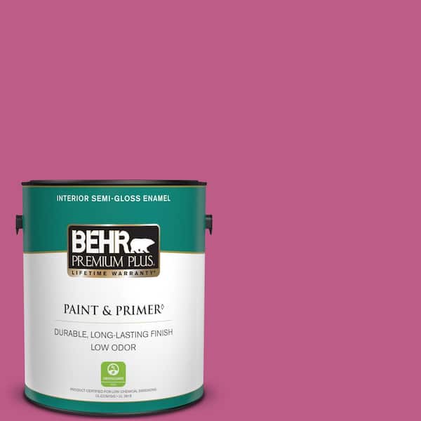 BEHR PREMIUM PLUS 1 gal. #P120-5 Beauty Queen Semi-Gloss Enamel Low Odor Interior Paint & Primer