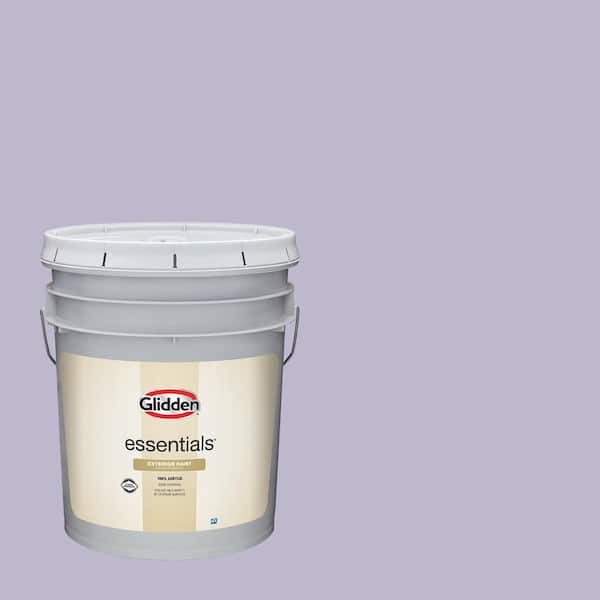 Glidden Essentials 5 gal. PPG1175-4 Wild Lilac Semi-Gloss Exterior Paint