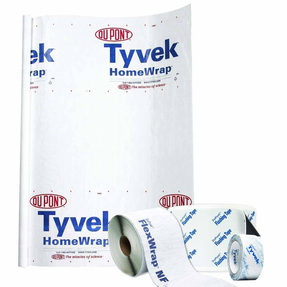 DuPont 5 ft. x 200 ft. Tyvek HomeWrap with Flashing Tape and FlexWrap Pack  HDXXTYVK1 - The Home Depot