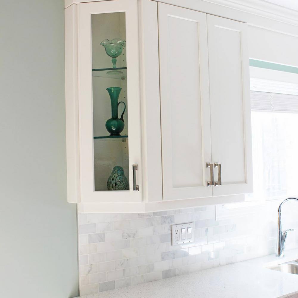 Satin Nickel Modern Cabinet Pull with Mounting Hardware