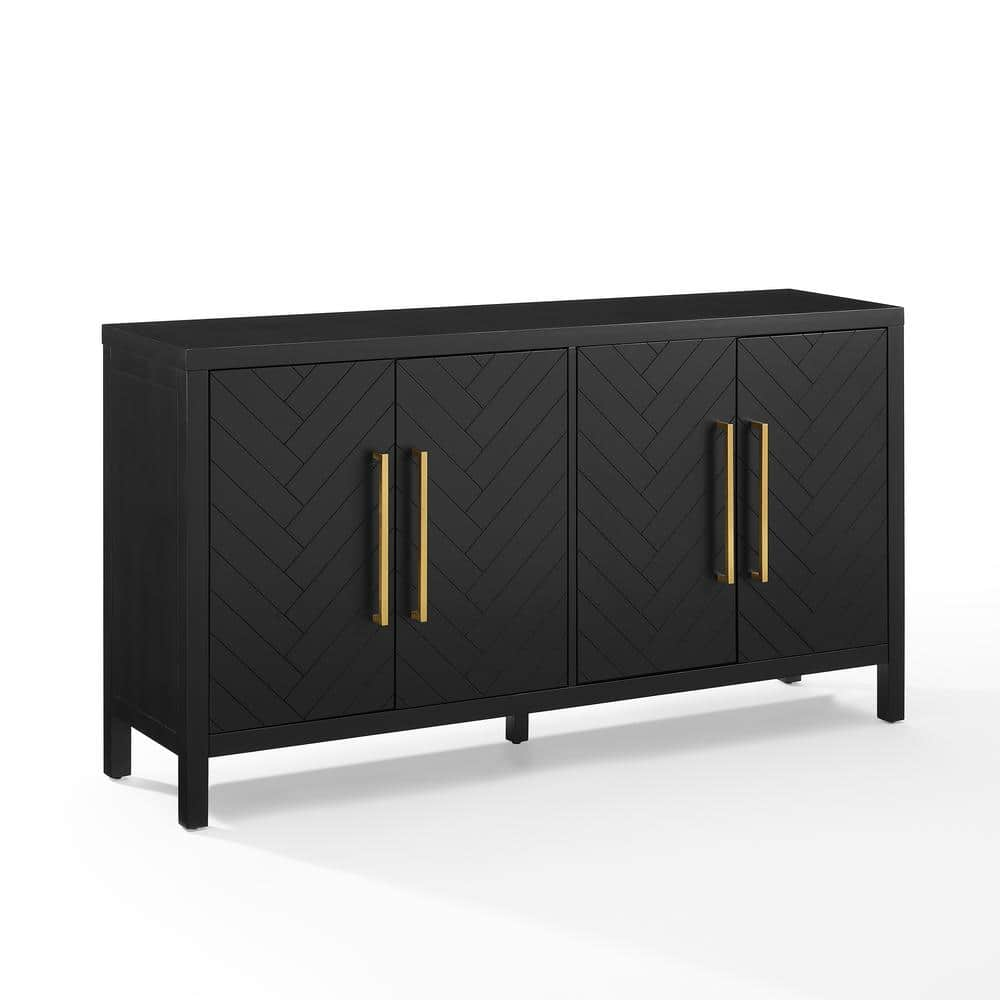 CROSLEY FURNITURE Darcy Black MDF 58 in. Sideboard