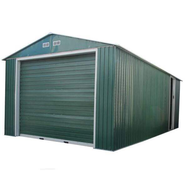 Duramax Building Products Imperial 12 ft. x 20 ft. x 6.9 ft. Green Metal Garage without Floor