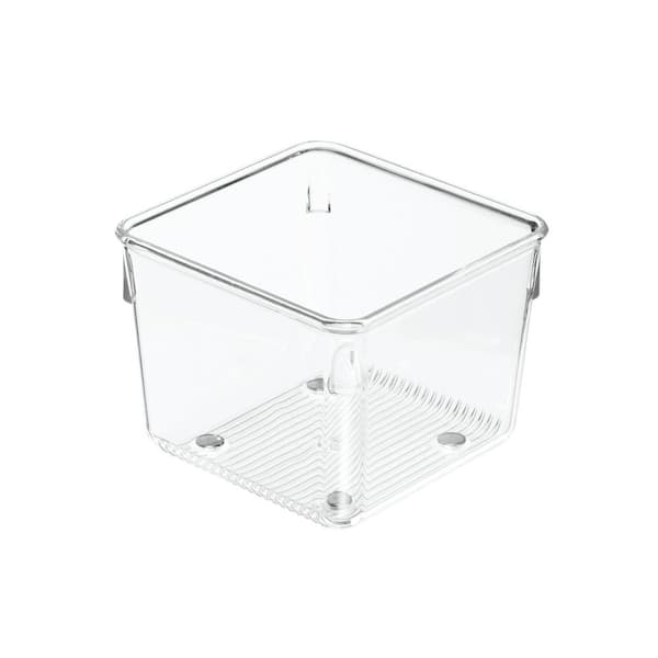 iDesign 4 in. W. x 4 in. x 3 in. Clear Plastic Deep Drawer Organizer