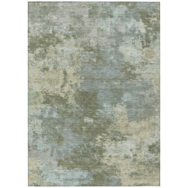 Chantille Machine Washable Indoor/Outdoor Abstract ACN2364 Fern 5 ft. x 7 ft. 6 in. Area Rug