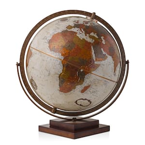 Revolution 17 in. x 12 in. Diameter Bronze Metallic Desktop Globe