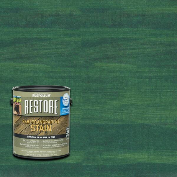 Rust-Oleum Restore 1 gal. Semi-Transparent Stain Charleston Green with NeverWet