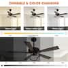 Parrot Uncle 52 in. LED Matte Black Ceiling Fan w/ Remote