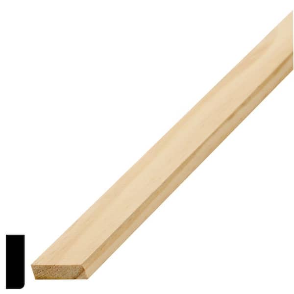 Alexandria Moulding WM 887 3/8 in. x 1-1/4 in. Pine Stop Molding