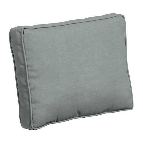 Arden Selections Oasis 24 in. Indoor/Outdoor Lumbar Pillow in Silver Grey