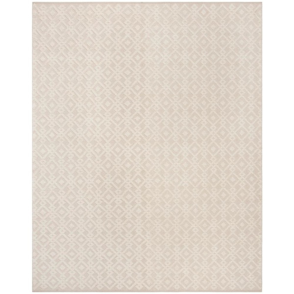 Vermont 9 ft. x 12 ft. Ivory Geometric 2--Tone Area Rug