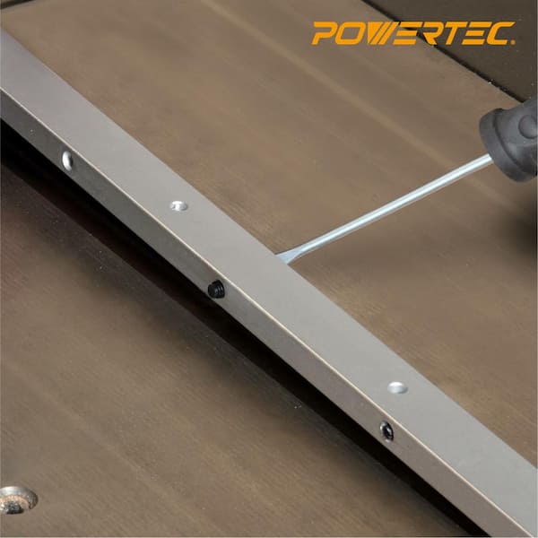 Powertec 30 In Miter Gauge Jig And Fixture Bar For Woodworking 71144 Miter Gauge Jig And Fixture Bar, Table Saw Miter Bar Home Depot