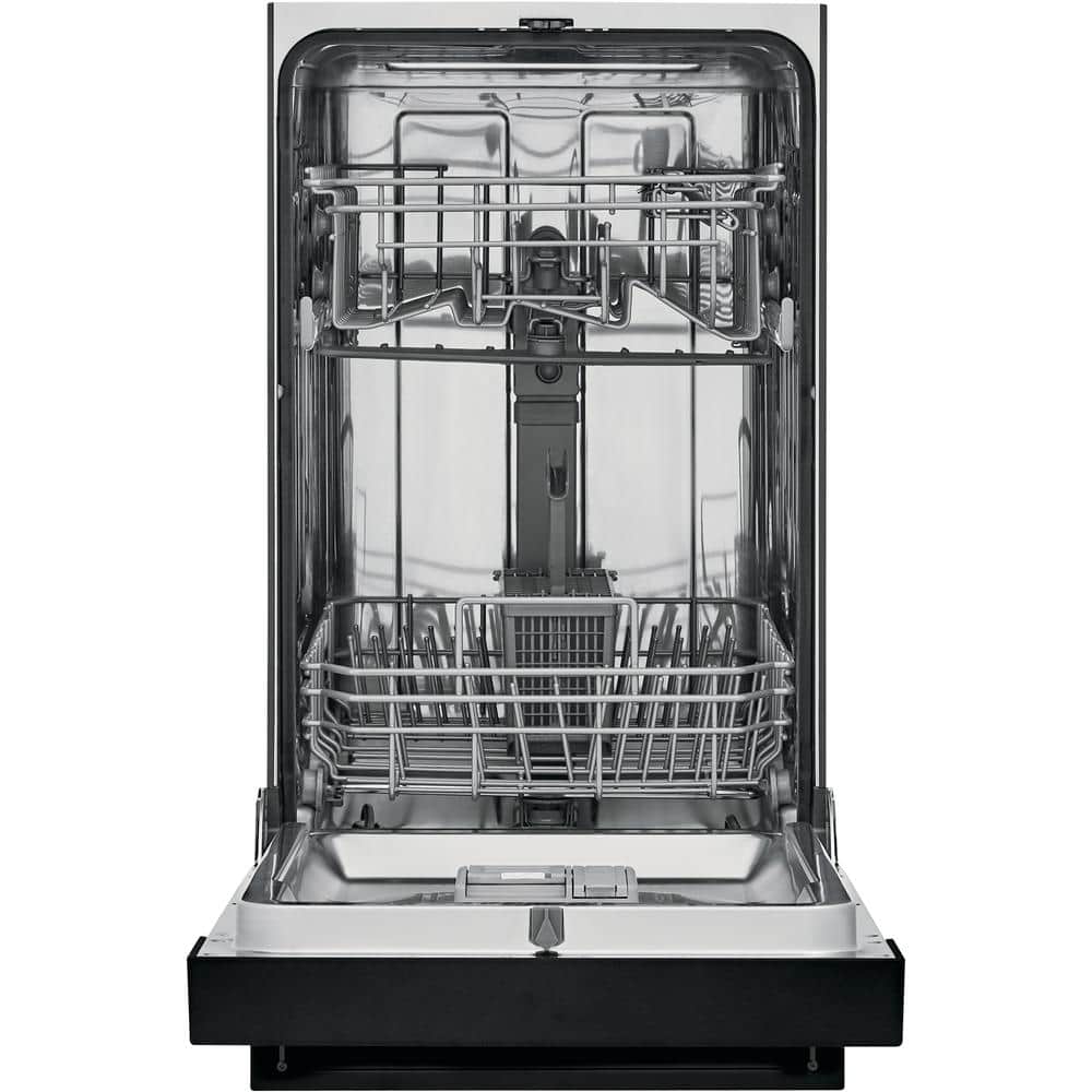 18-inch Black Built-in Dishwasher with Stainless Steel Tub