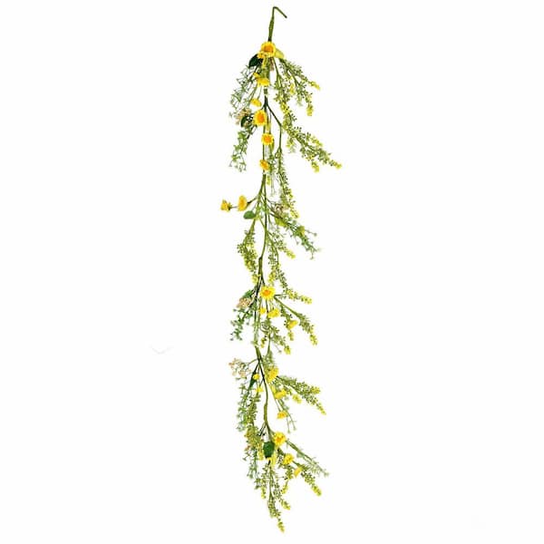 Vickerman 5 ft. Artificial Yellow Sunflower Garland
