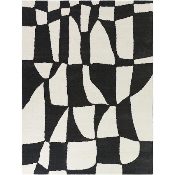 Carr Charcoal/Cream 8 ft. x 10 ft. Area Rug
