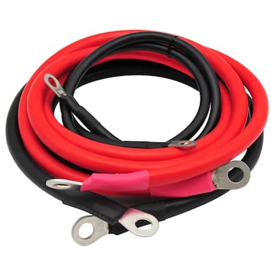 uxcell® 10pcs DC 6-32V Black Red Battery Inverter Wire Power Transfer Cable for Car